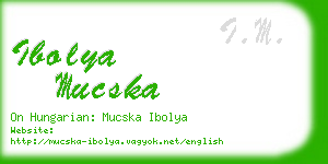 ibolya mucska business card